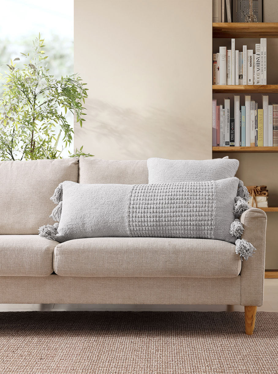 Braided Pom Pom Lumbar Pillow - Image 32