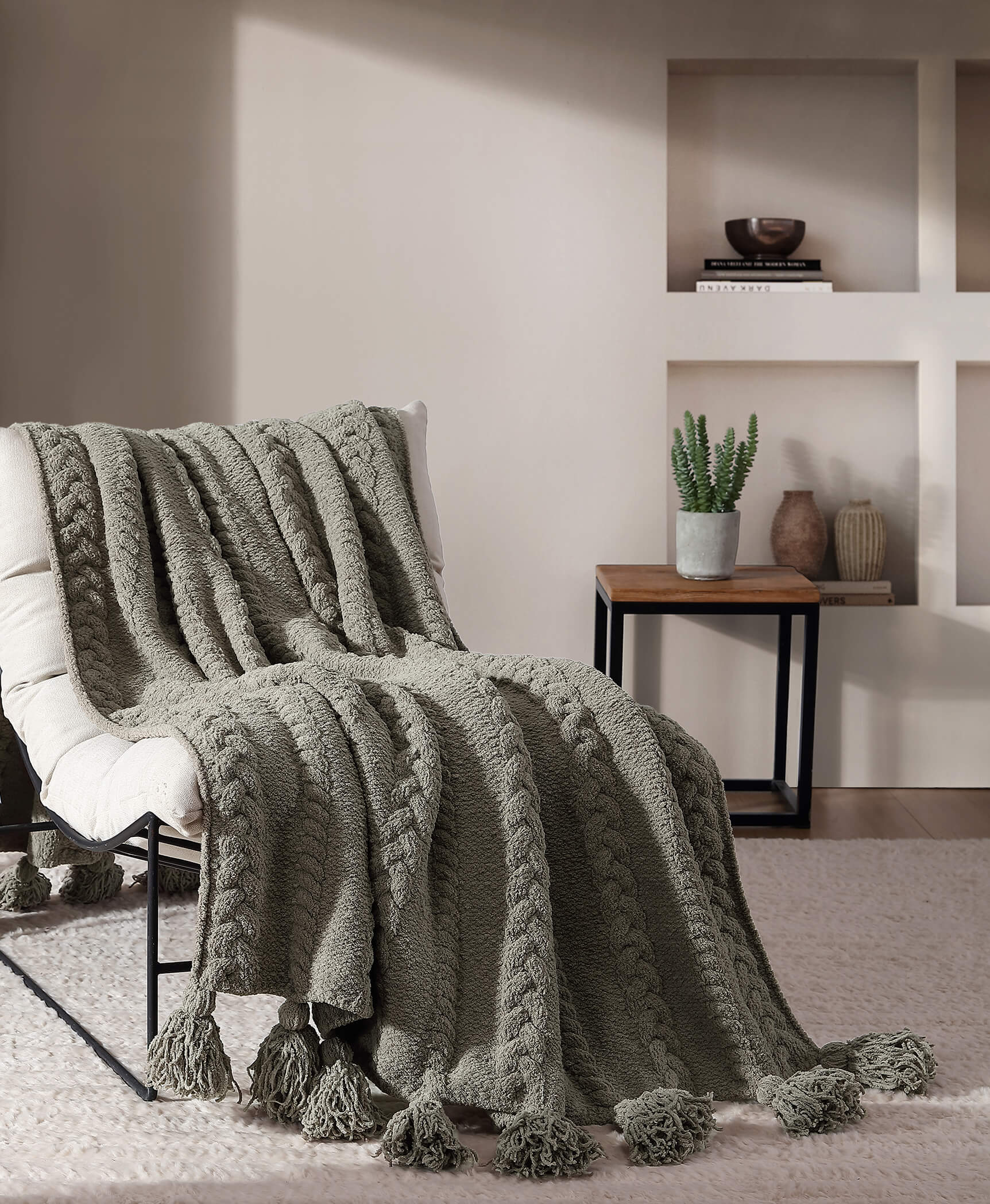 Braided Pom Pom Throw - Image 14