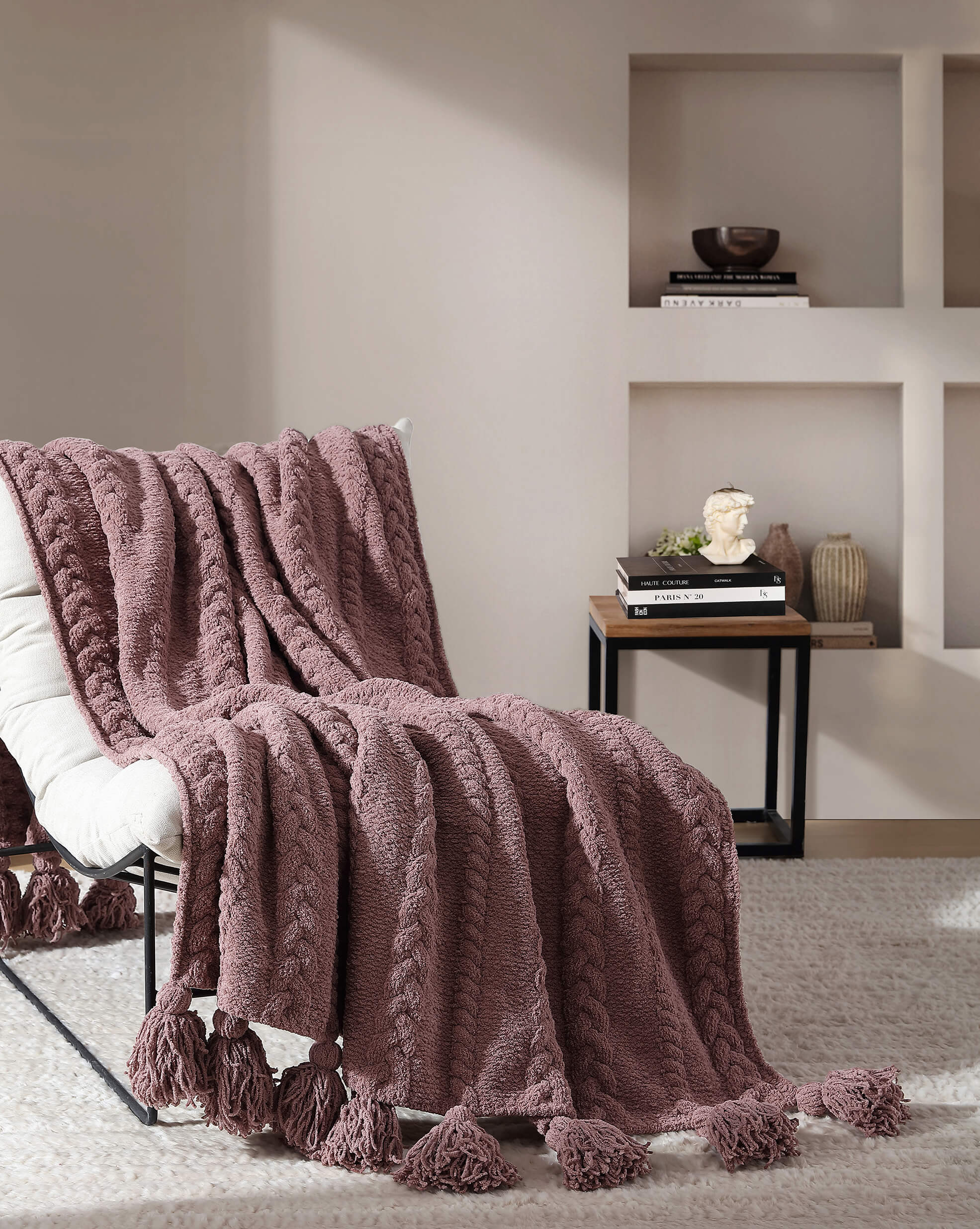Braided Pom Pom Throw - Image 18