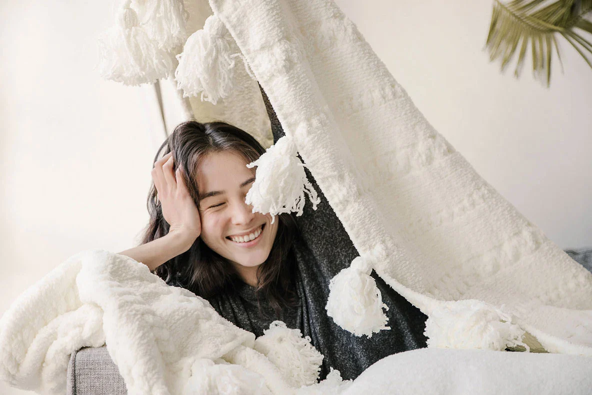 Braided Pom Pom Throw - Image 27