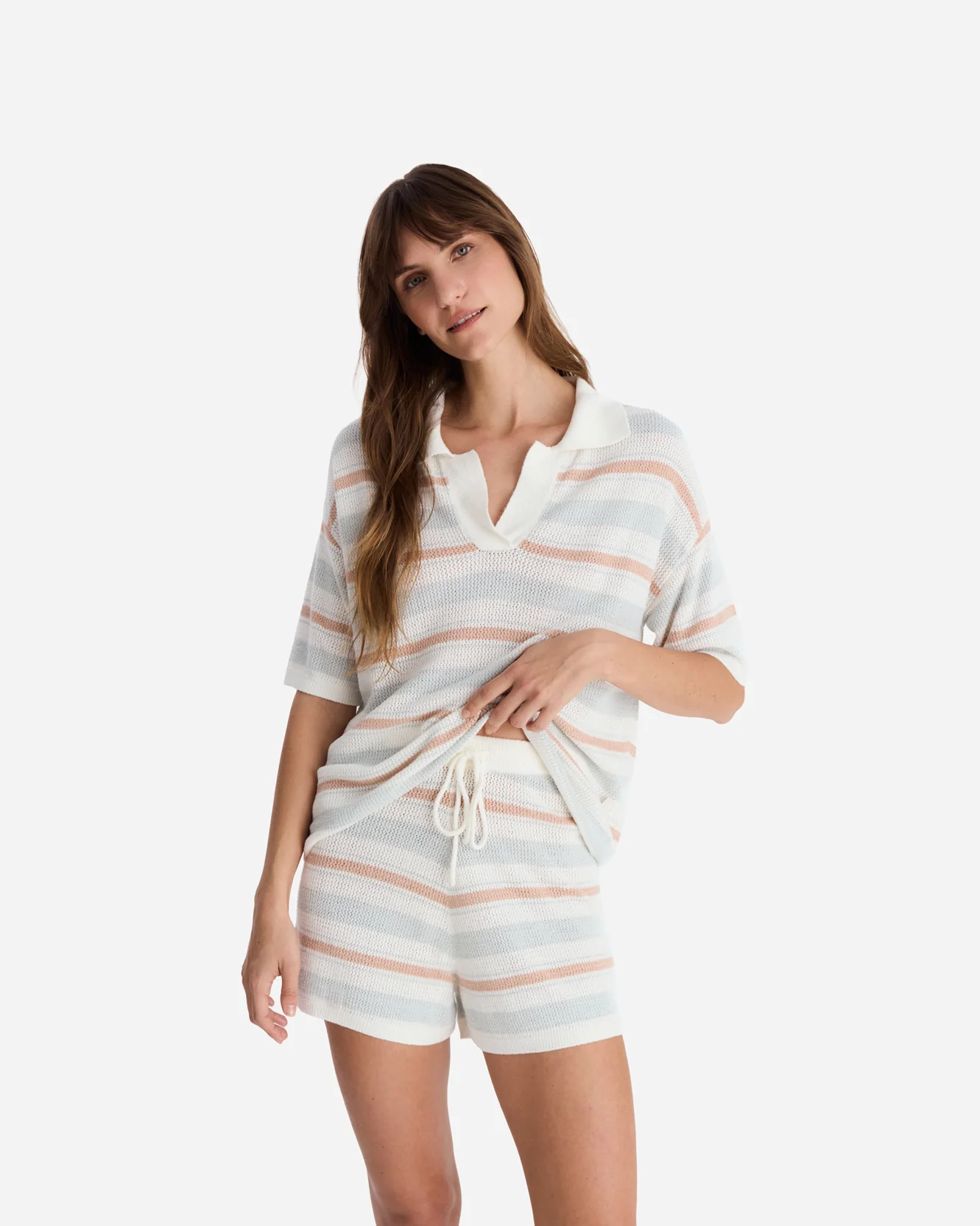 Lido Stripe Cloud Crochet Shorts - Image 4