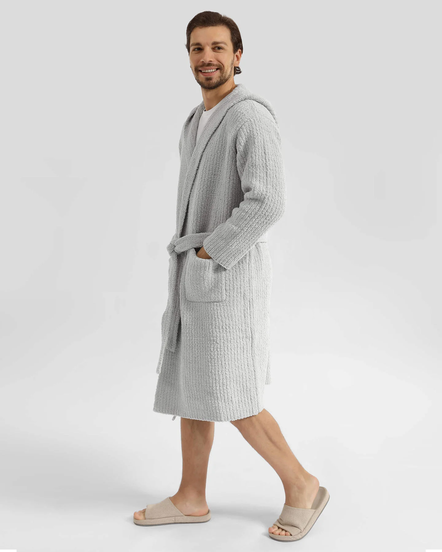Ribbed Hooded Robe - Image 11