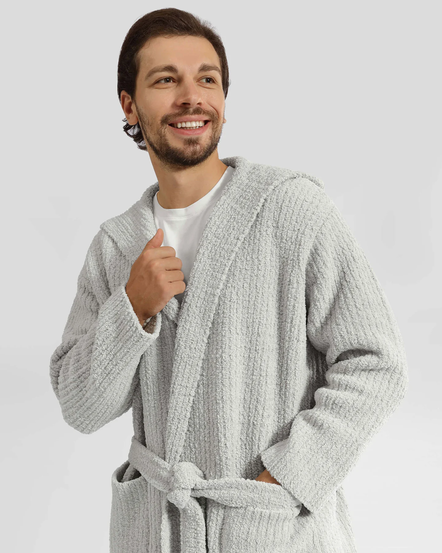 Ribbed Hooded Robe - Image 13