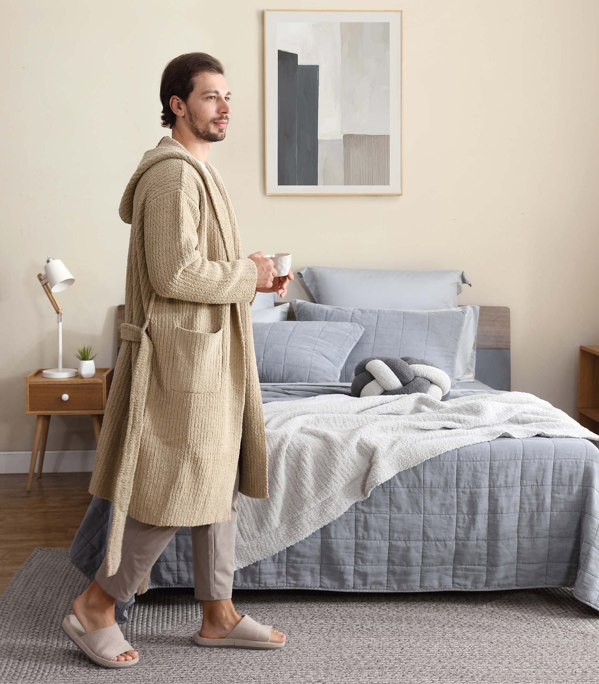 Ribbed Hooded Robe - Image 7