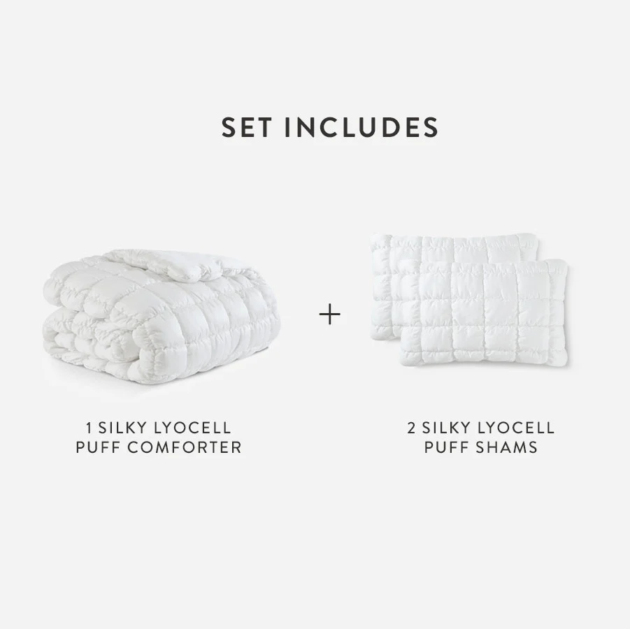 Silky Lyocell Puff Comforter Bundle - Image 10