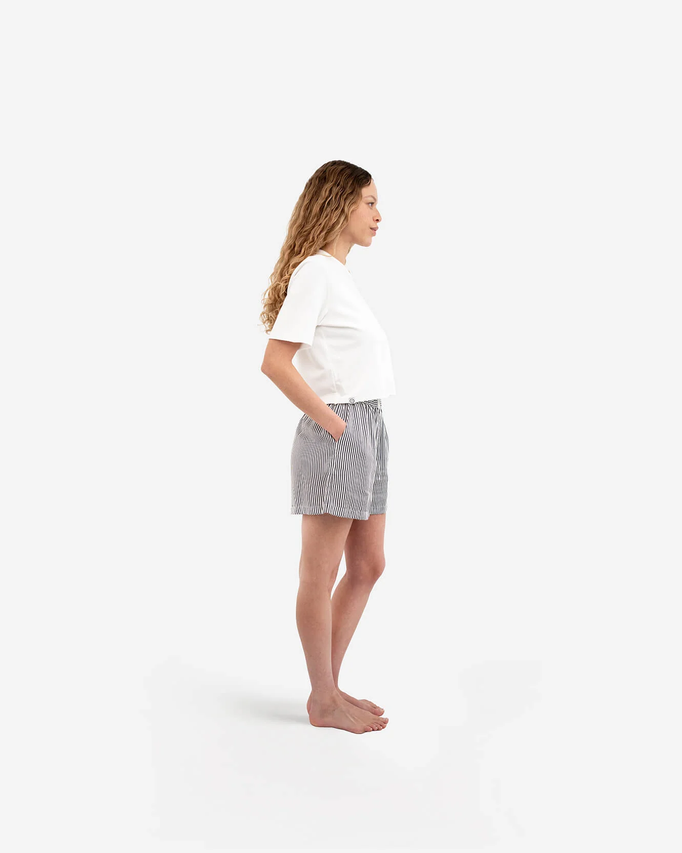 Silky Lyocell Striped Boxer Shorts - Image 6