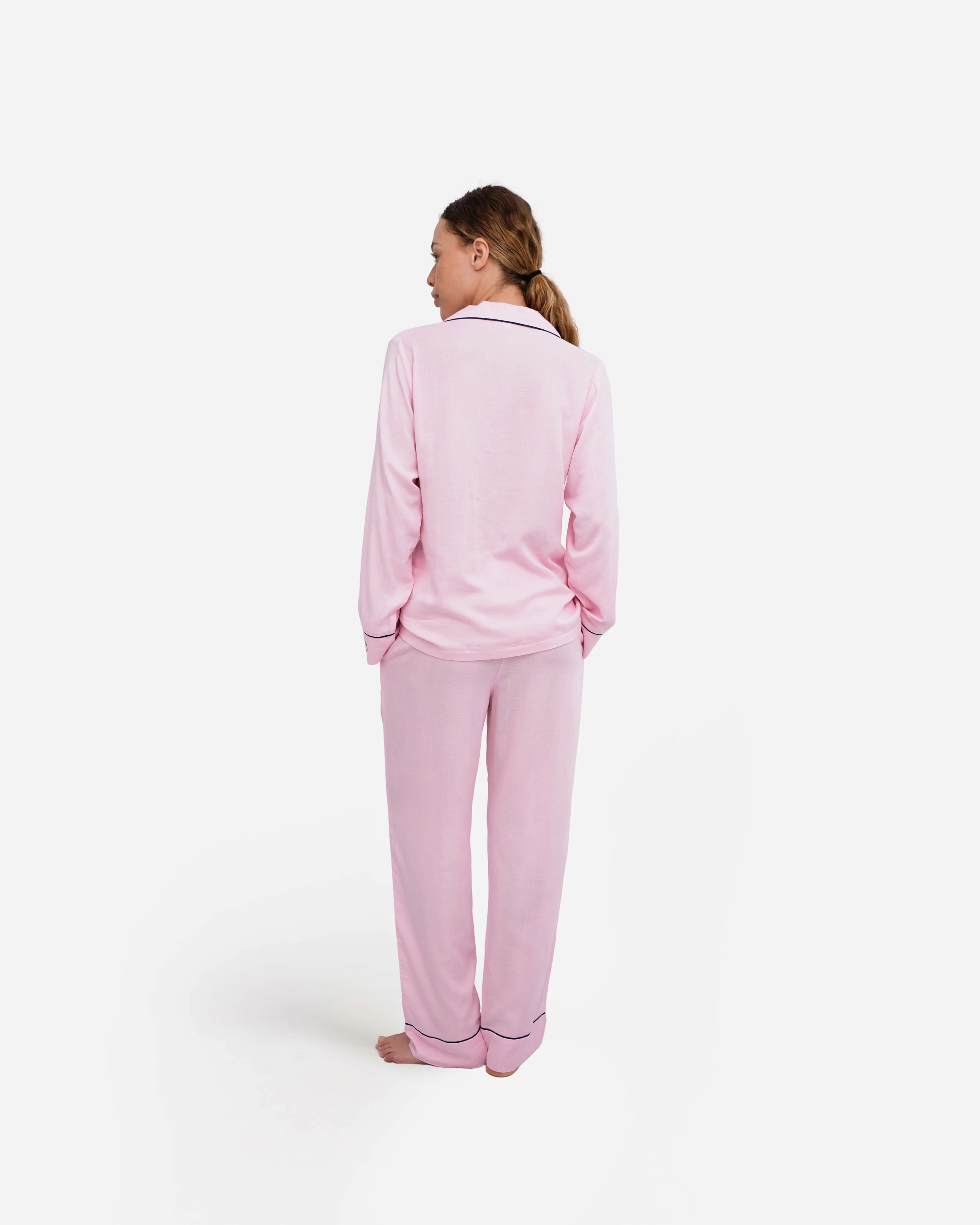 Woven Cotton Long Pajama Set - Image 12